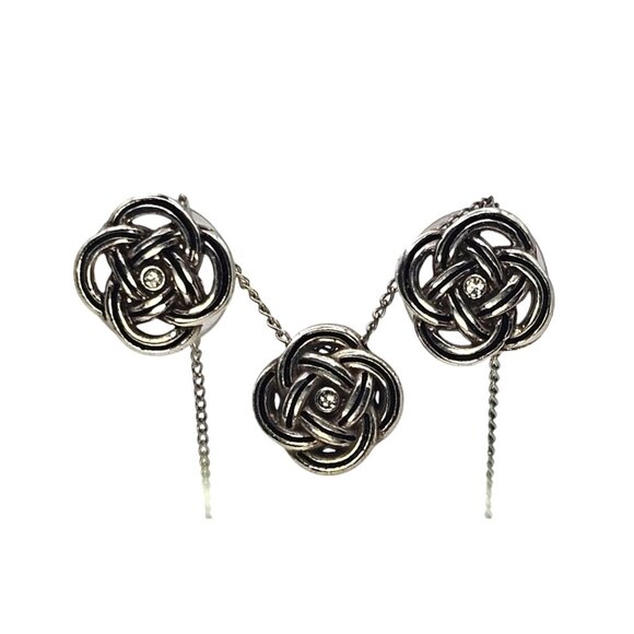 Brighton Interlok Mini Necklace & Post Earring Set Silver Plated - Picture 10 of 16